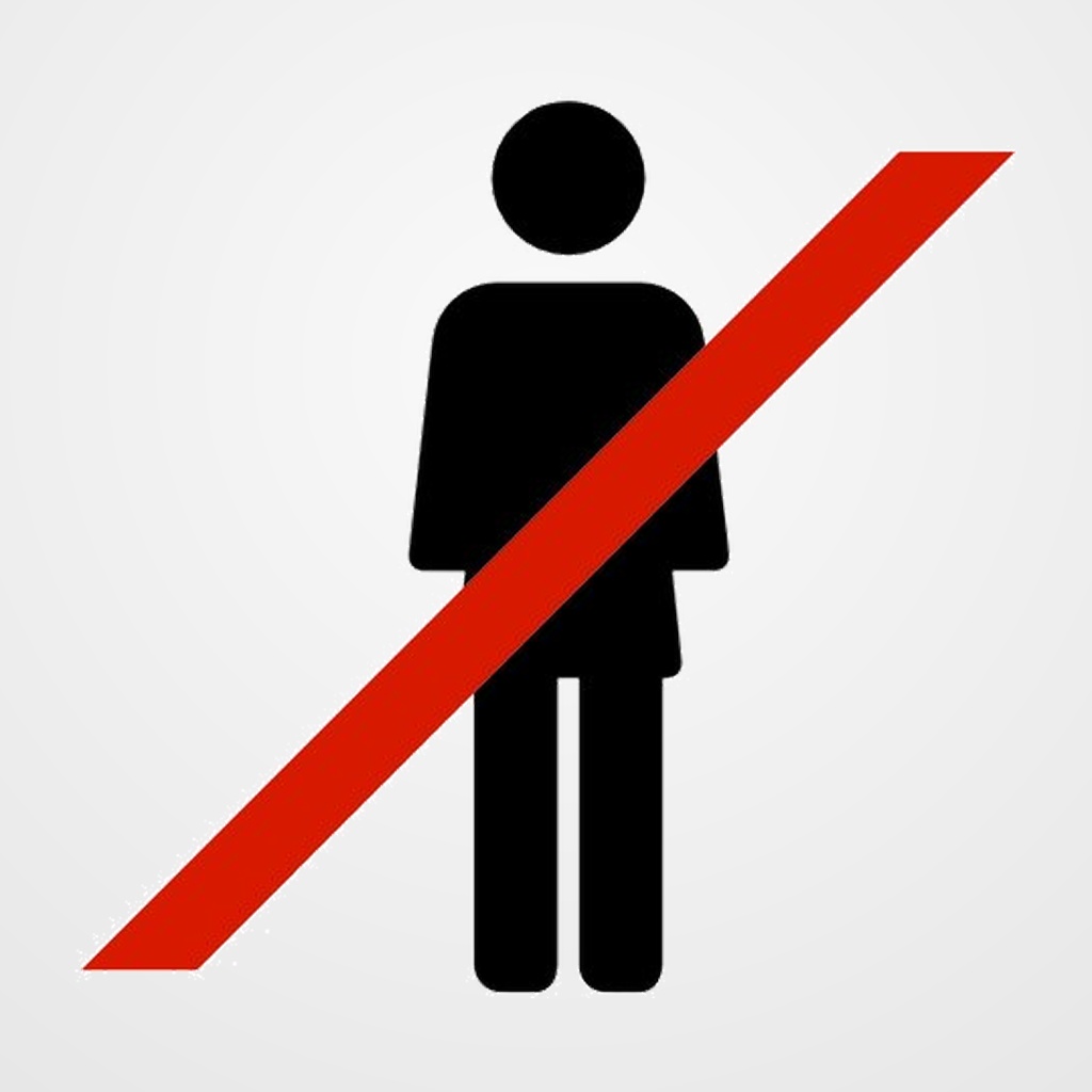 PICTOGRAMA MURAL 12x12 VINILO AZUL/SILUETA BLANCO  NO PASAR