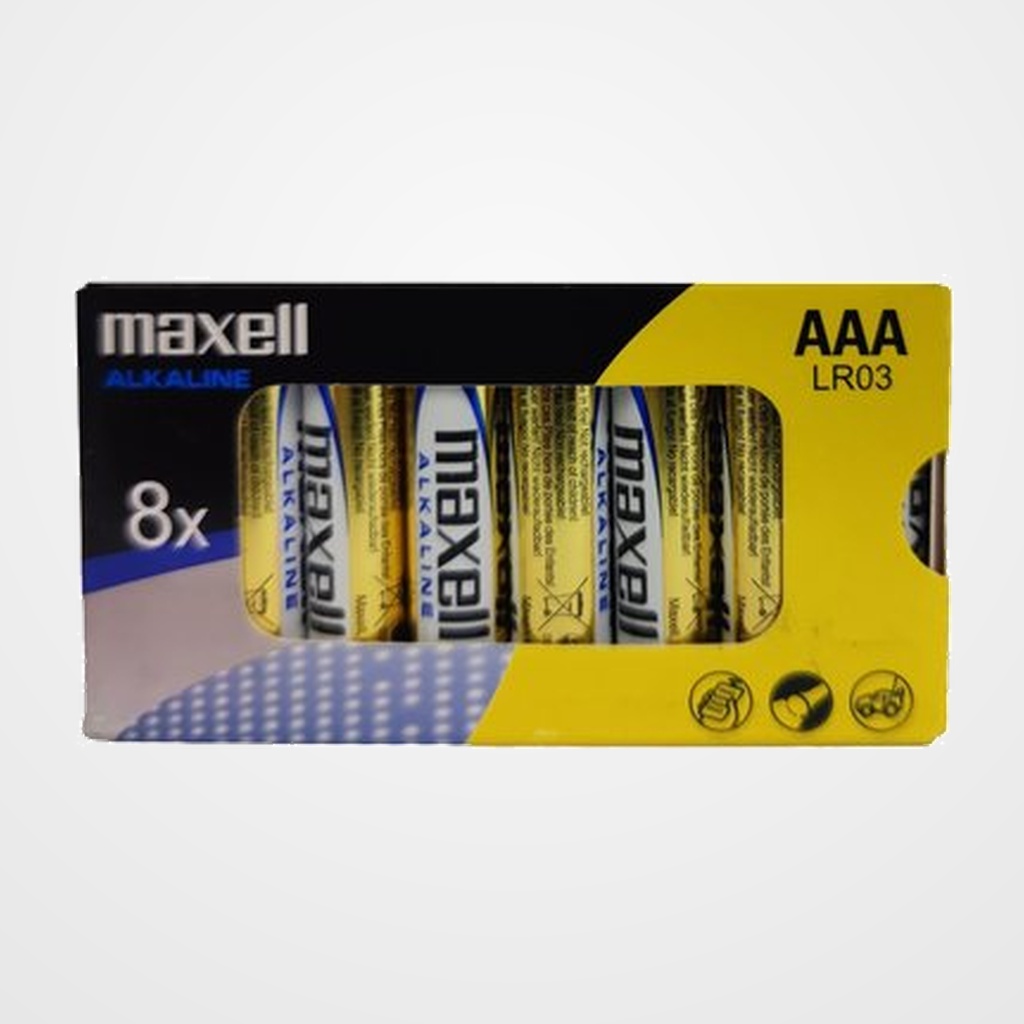 PILAS ALCALINA MAXELL LR03 CAJA DE 8 (B706)