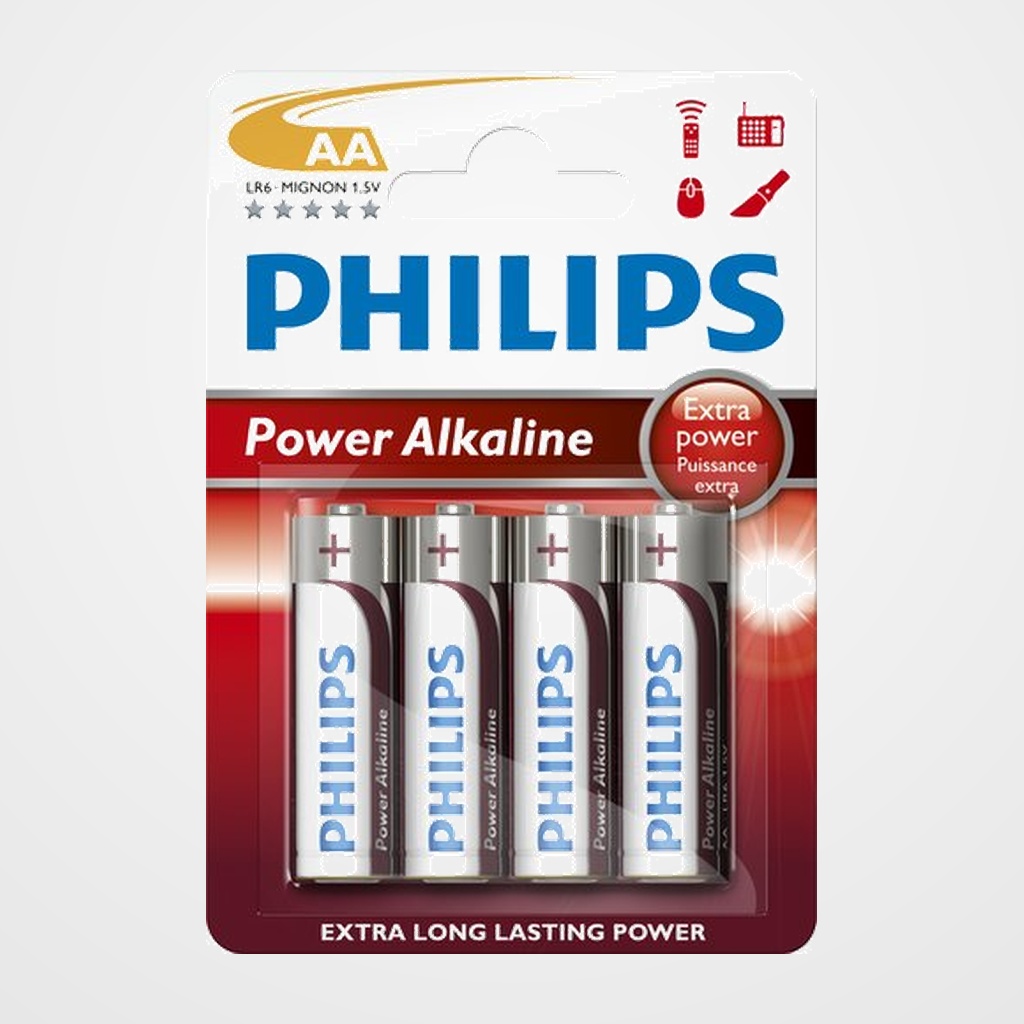 PILAS PHILIPS POWERLIFE LR06 SUPER ALCALINA BLISTER DE 4
