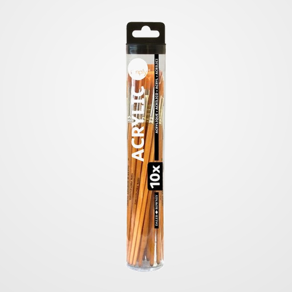 [12301429] PINCEL DALER ROWNEY SIMPLY ACRILICO SET DE 10