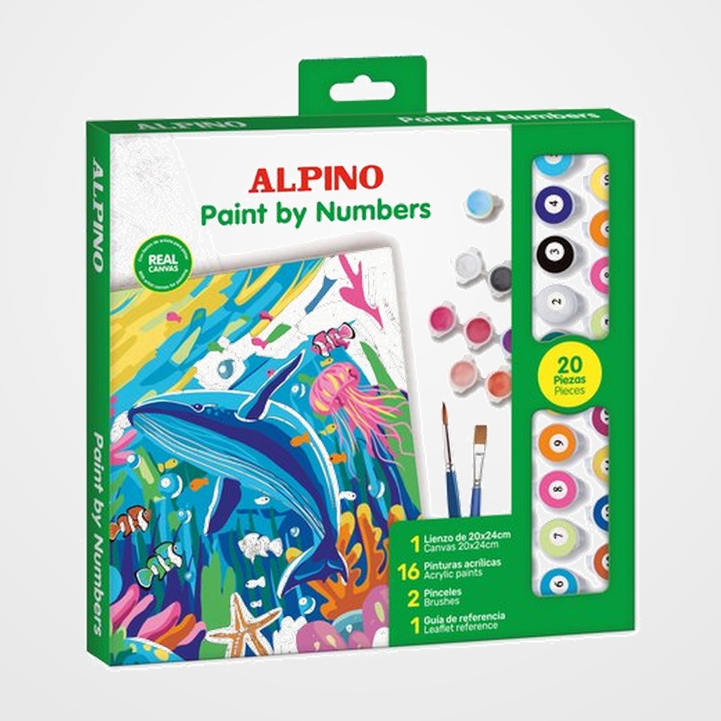 PINTURA ACRILICA ALPINO PINTA POR NUMEROS OCEAN