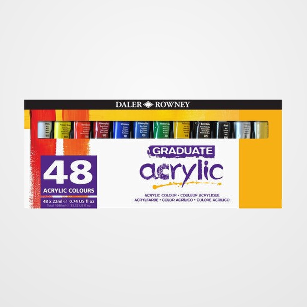 PINTURA ACRILICA DALER ROWNEY GRADUATE 22 ml ESTUCHE DE 48