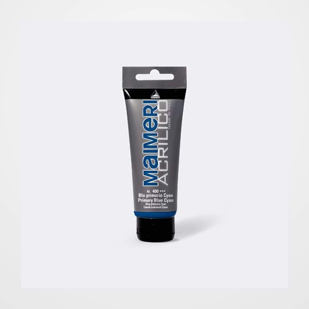 [23501833] PINTURA ACRILICA MAIMERI 75 ml (tubo) AZUL PRIMARIO - CIANO