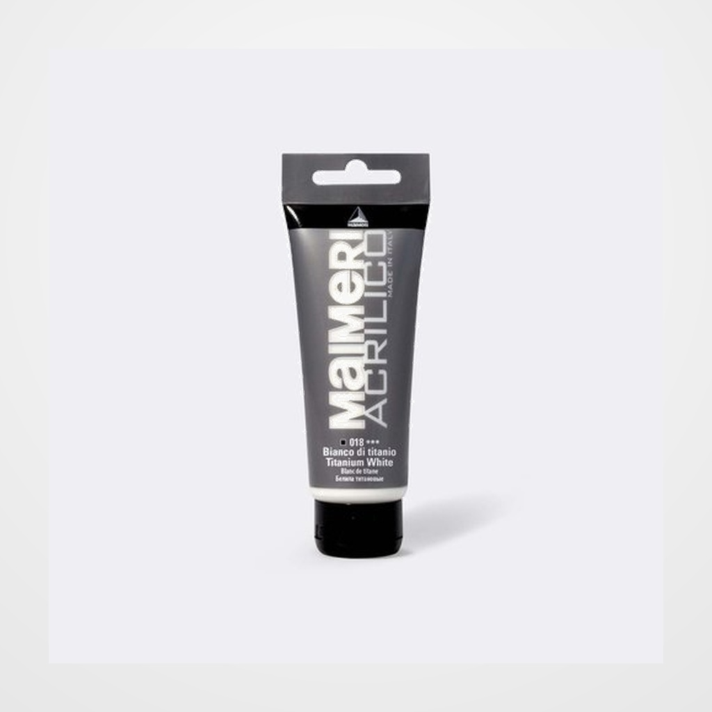 PINTURA ACRILICA MAIMERI 75 ml (tubo) BLANCO TITANIO