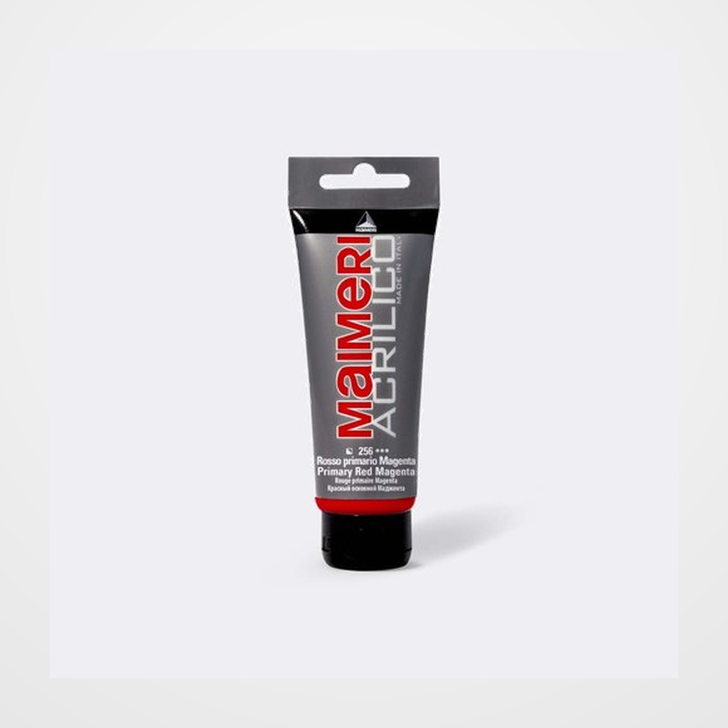 [23501832] PINTURA ACRILICA MAIMERI 75 ml (tubo) ROJO PRIMARIO - MAGENTA