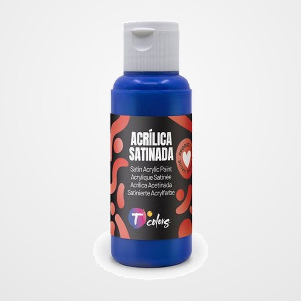 PINTURA ACRILICA TCOLORS 80 ml (botella) AZUL UTRAMAR