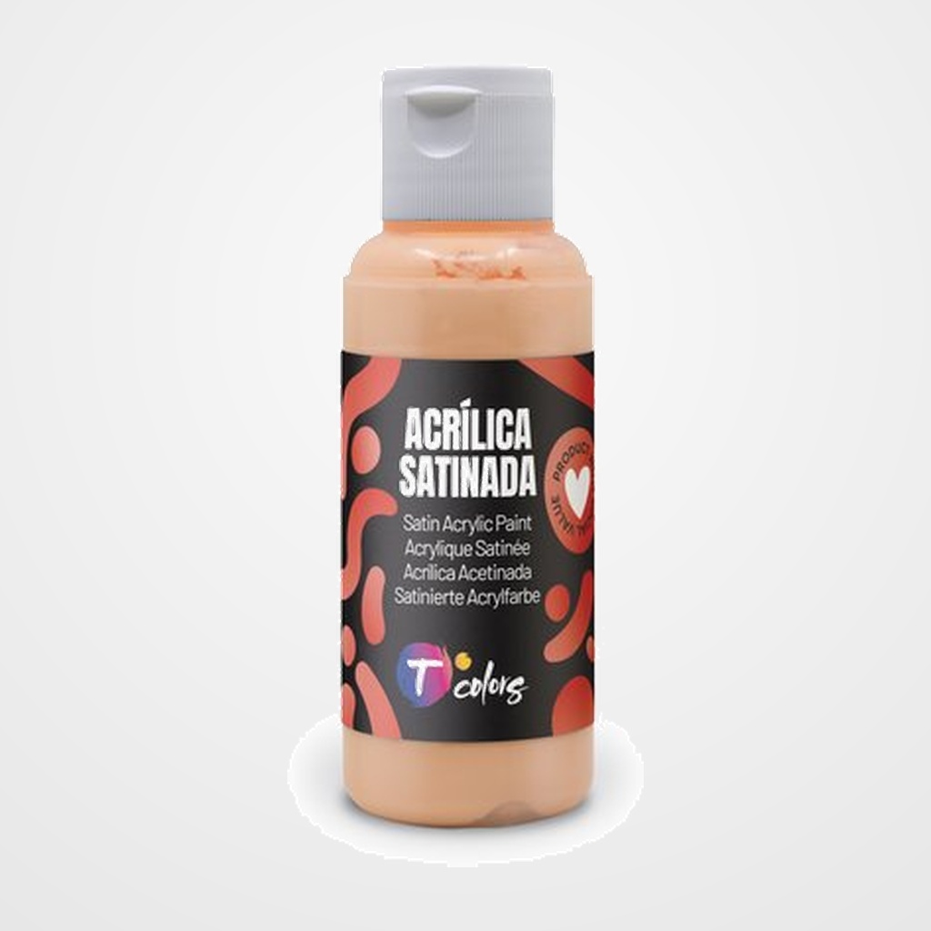 PINTURA ACRILICA TCOLORS 80 ml (botella) SALMON/CARNE