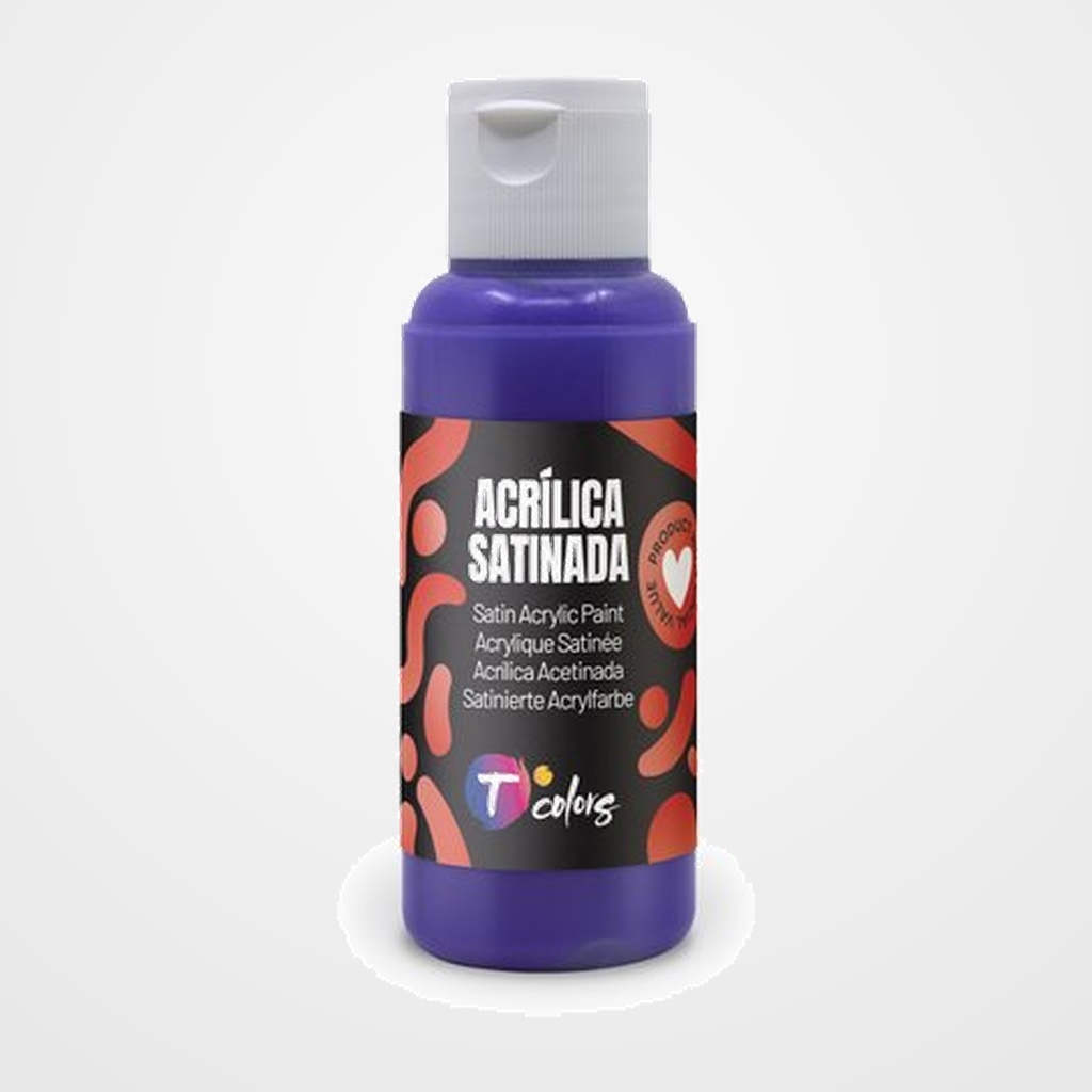 PINTURA ACRILICA TCOLORS 80 ml (botella) VIOLETA