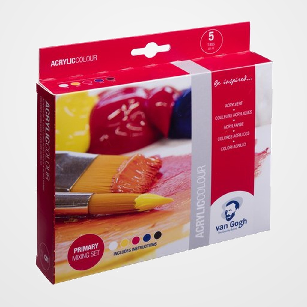 PINTURA ACRILICA VAN GOGH 40 ml (Tubo) COLORES PRIMARIOS SET de 5