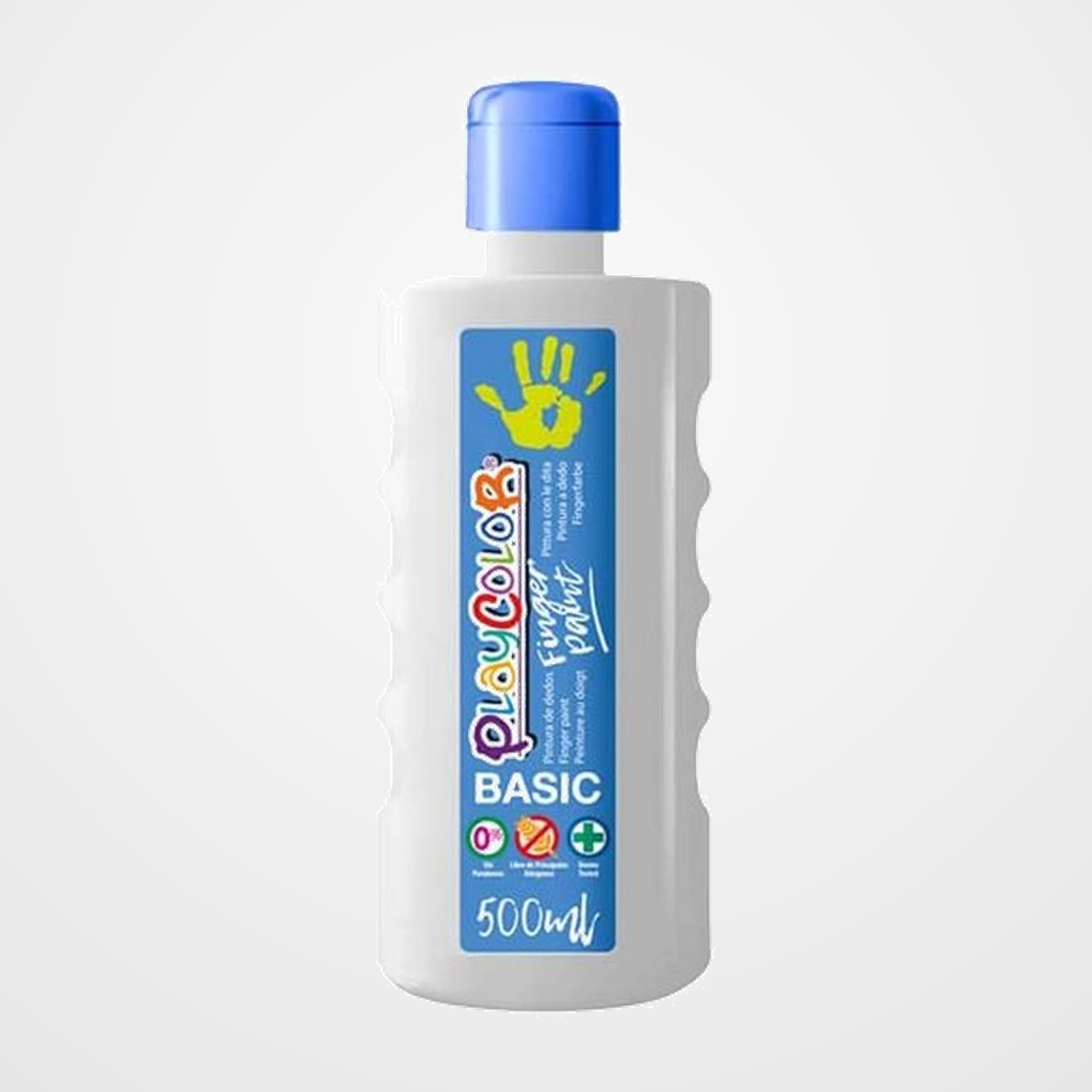 PINTURA de DEDOS PLAYCOLOR BASIC 500 ml (bote) BLANCO