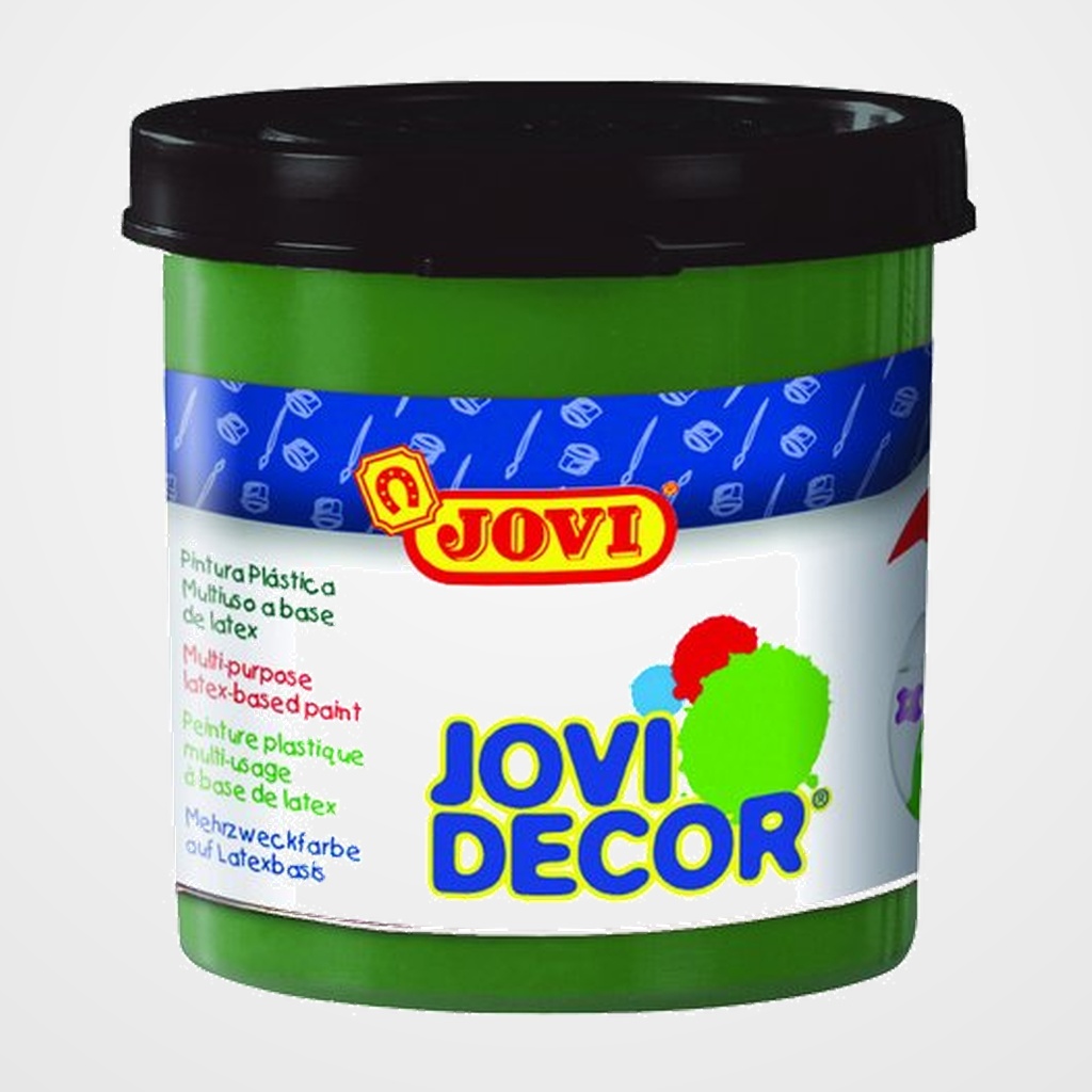 PINTURA LATEX JOVI DECOR  55 ml (bote) VERDE MEDIO CAJA de 6