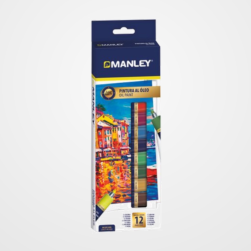 PINTURA OLEO MANLEY 12 ml (tubo) ESTUCHE DE 12