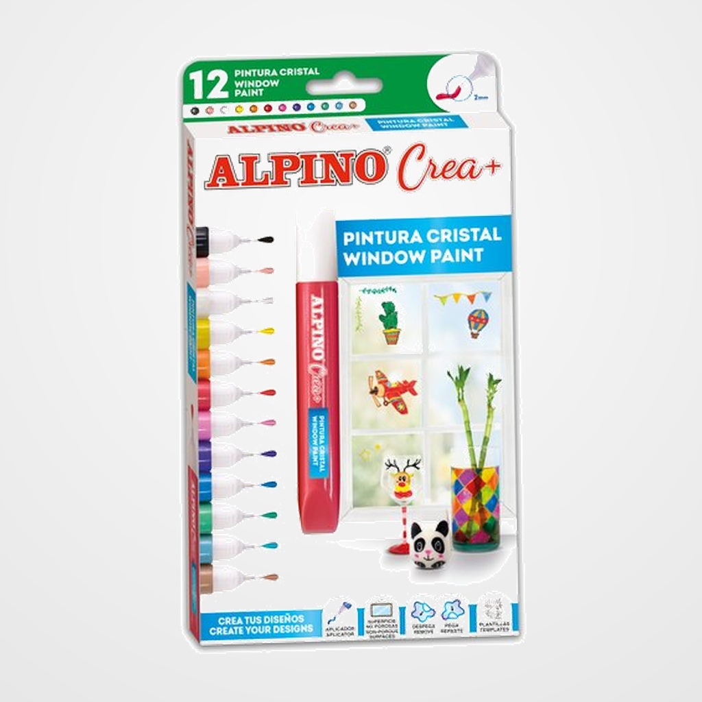 PINTURA para CRISTAL ALPINO ESTUCHE de 12