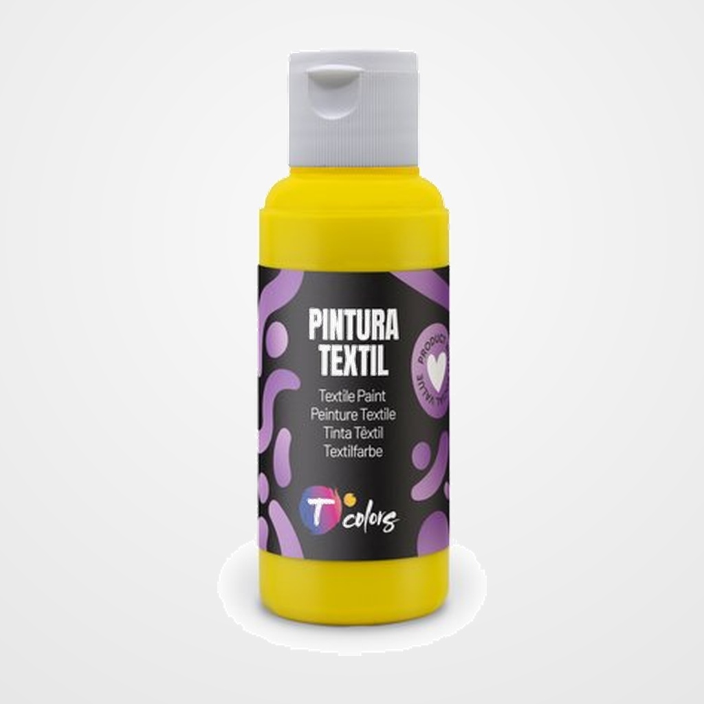 PINTURA para TELA TCOLORS 80 ml (botella) AMARILLO