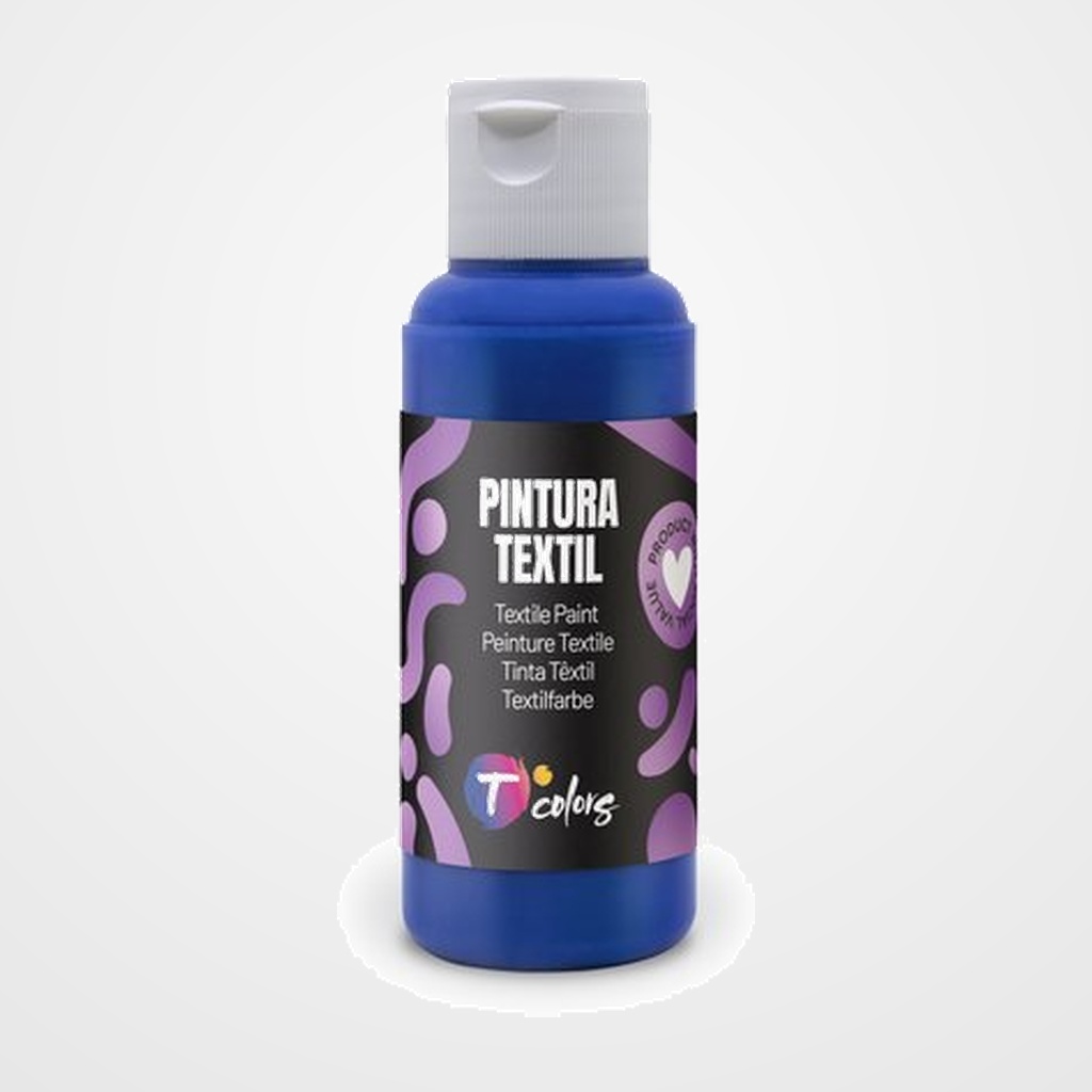 PINTURA para TELA TCOLORS 80 ml (botella) AZUL ULTRAMAR