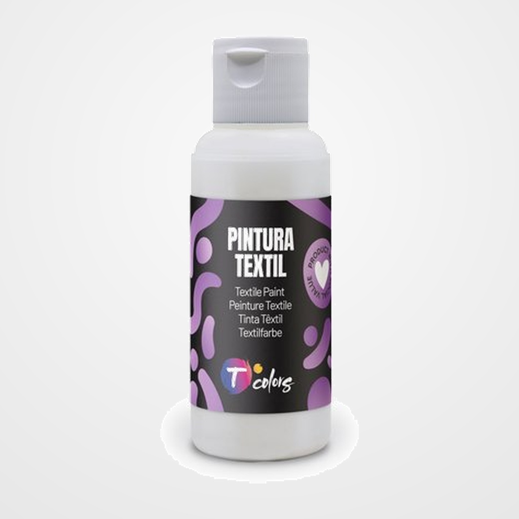 PINTURA para TELA TCOLORS 80 ml (botella) BLANCO