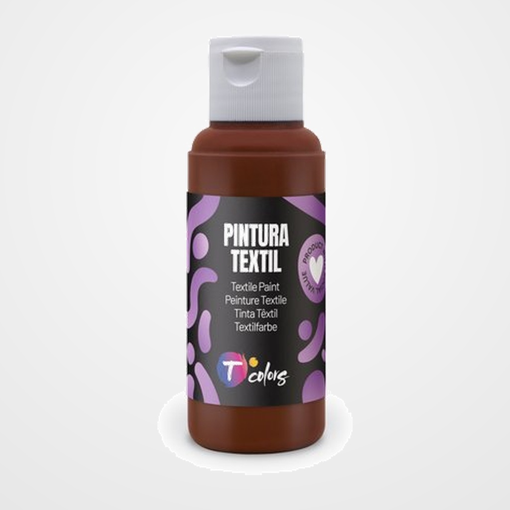 PINTURA para TELA TCOLORS 80 ml (botella) MARRON