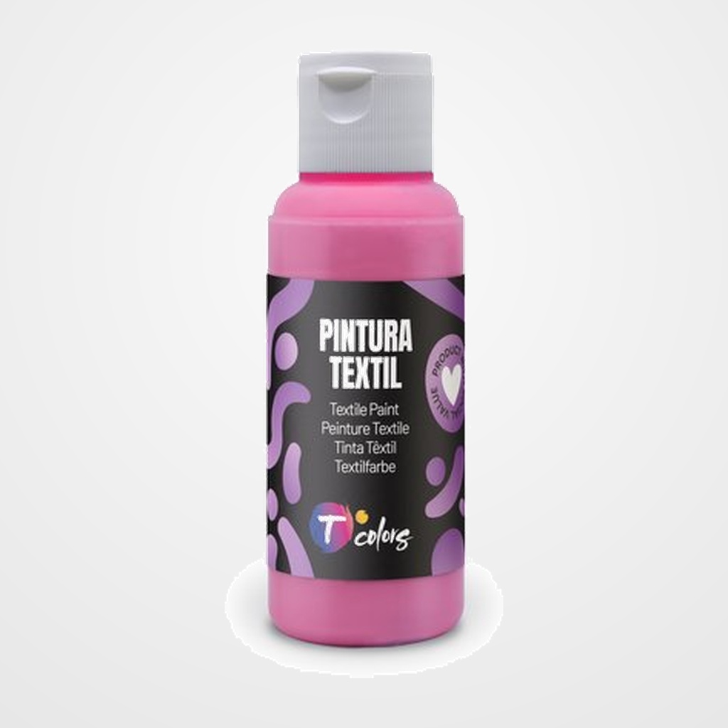 PINTURA para TELA TCOLORS 80 ml (botella) ROSA