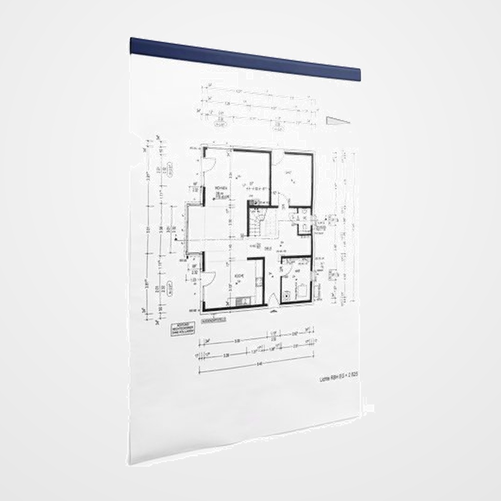 PINZA MAGNETICA DURABLE DURAFIX RAIL 297x17 mm. AZUL OSCURO BOLSA de 5