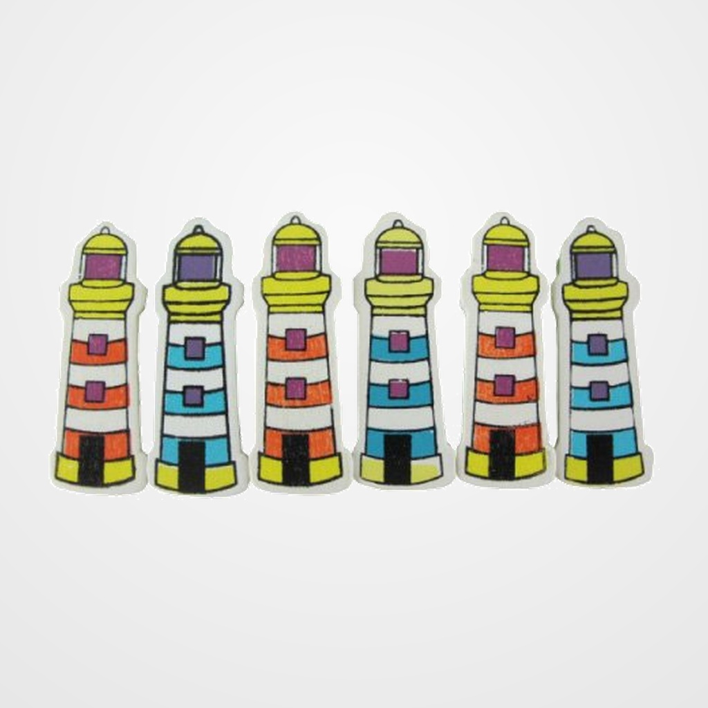 [25208619] PINZAS SMART MADERA FAROS PACK de 6