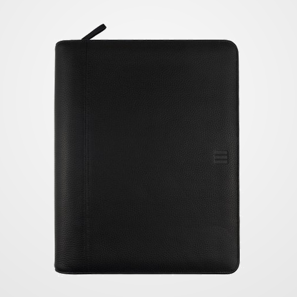 AGENDA ANUAL CATALAN FINOCAM OPEN PIEL CREMALLERA ANDREA ESPIRAL CON PORTADOCUMENTOS E40 210x297 S/V NEGRE
