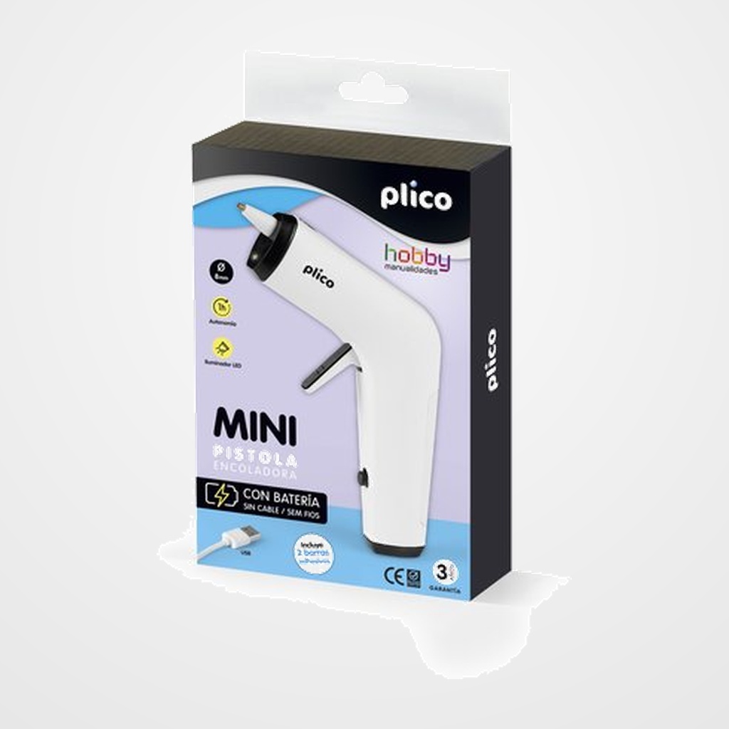 PISTOLA de COLA TERMOFUSIBLE PLICO MINI 10W (inalambrica) con BATERIA