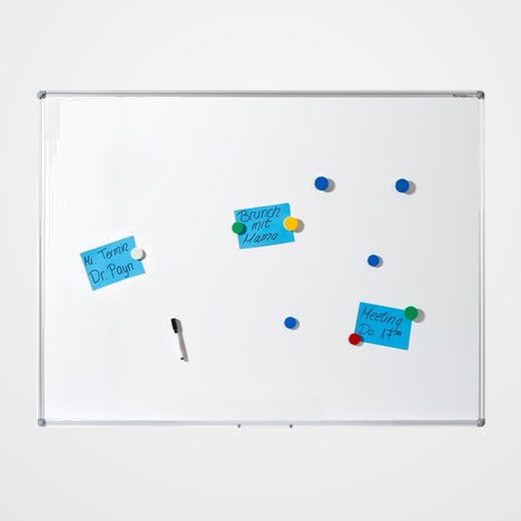 PIZARRA BLANCA MAGNETICA VANTAGE PROFESIONAL VITRIFICADA MARCO ALUMINIO 90x120 cm