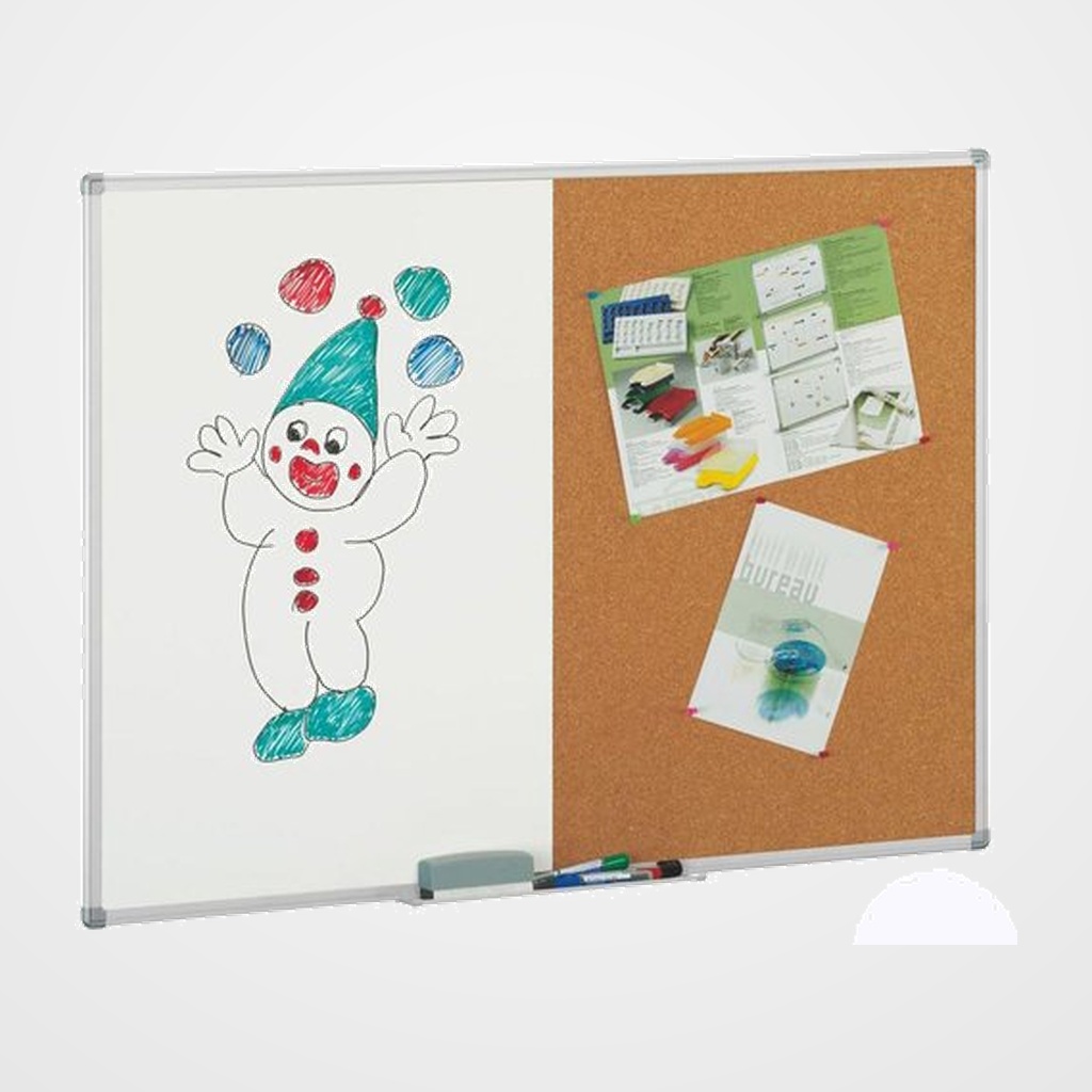 PIZARRA DOBLE USO 122x183 CORCHO+BLANCO