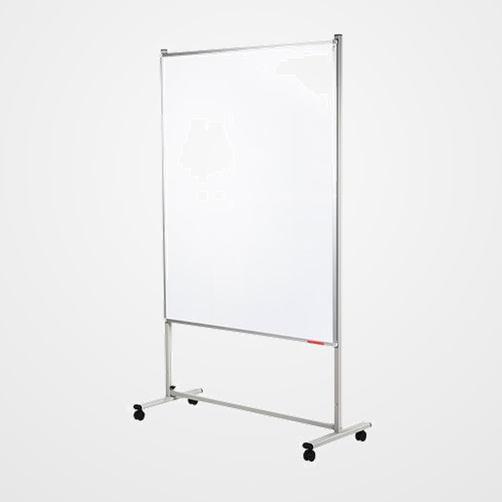 PIZARRA LACADA MAGNETICA ROCADA 120x150 DOBLE CARA BLANCA CON RUEDAS