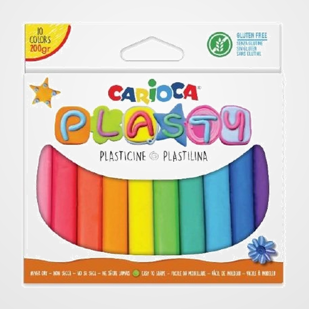 PLASTILINA CARIOCA BARRA 20 gr. CAJA de 10