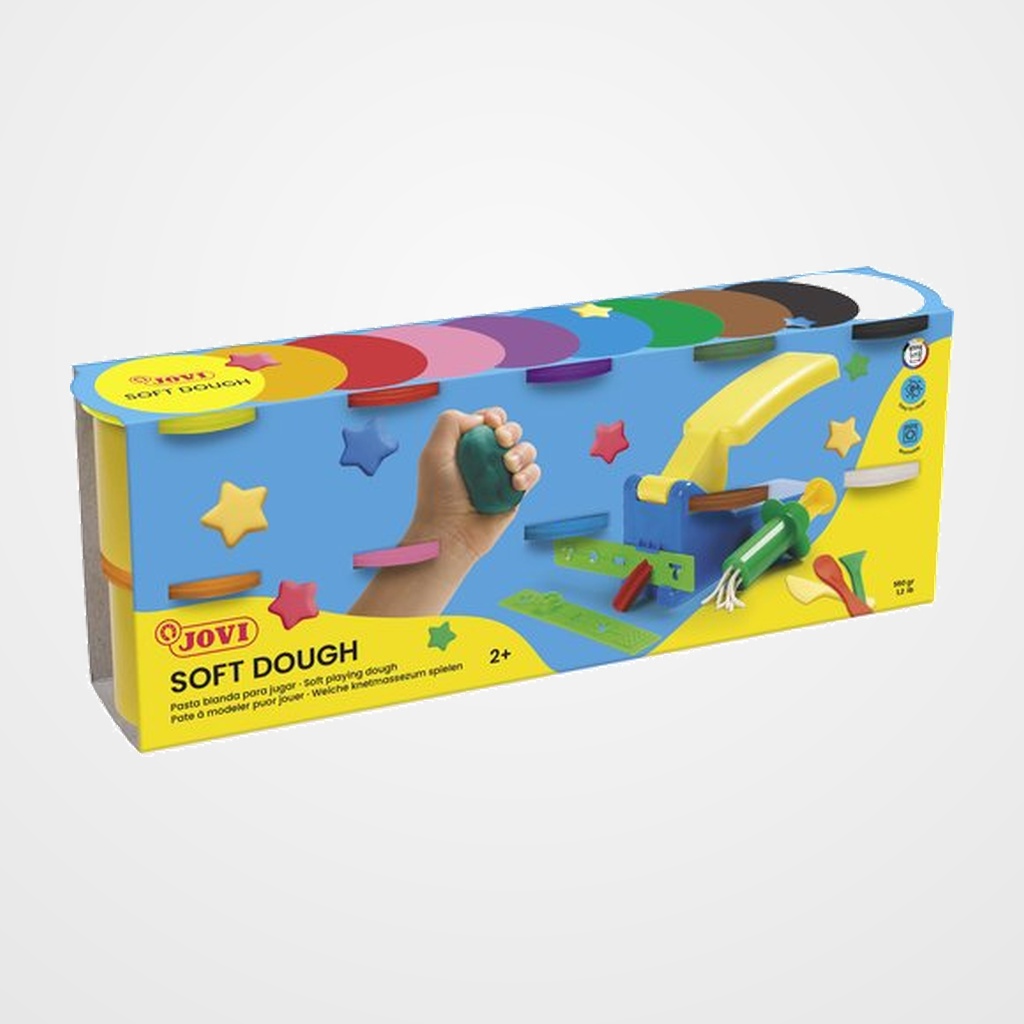 PLASTILINA JOVI BLANDIVER SOFT DOUGH 110 gr. SURTIDOS CAJA DE 10