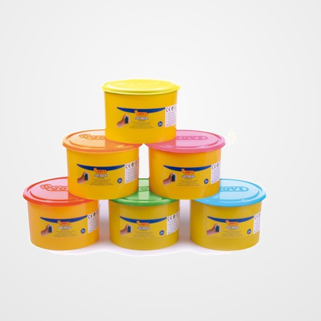 PLASTILINA JOVI BLANDIVER SOFT DOUGH 460 gr. SURTIDO NEON CAJA DE 6