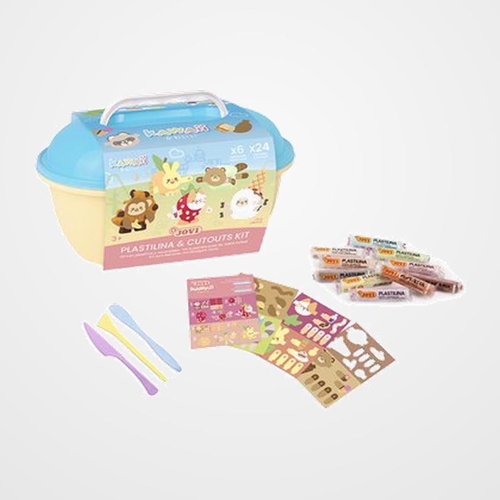PLASTILINA JOVI KAWAII COFRE (24x Plastilina 15gr + recortables)