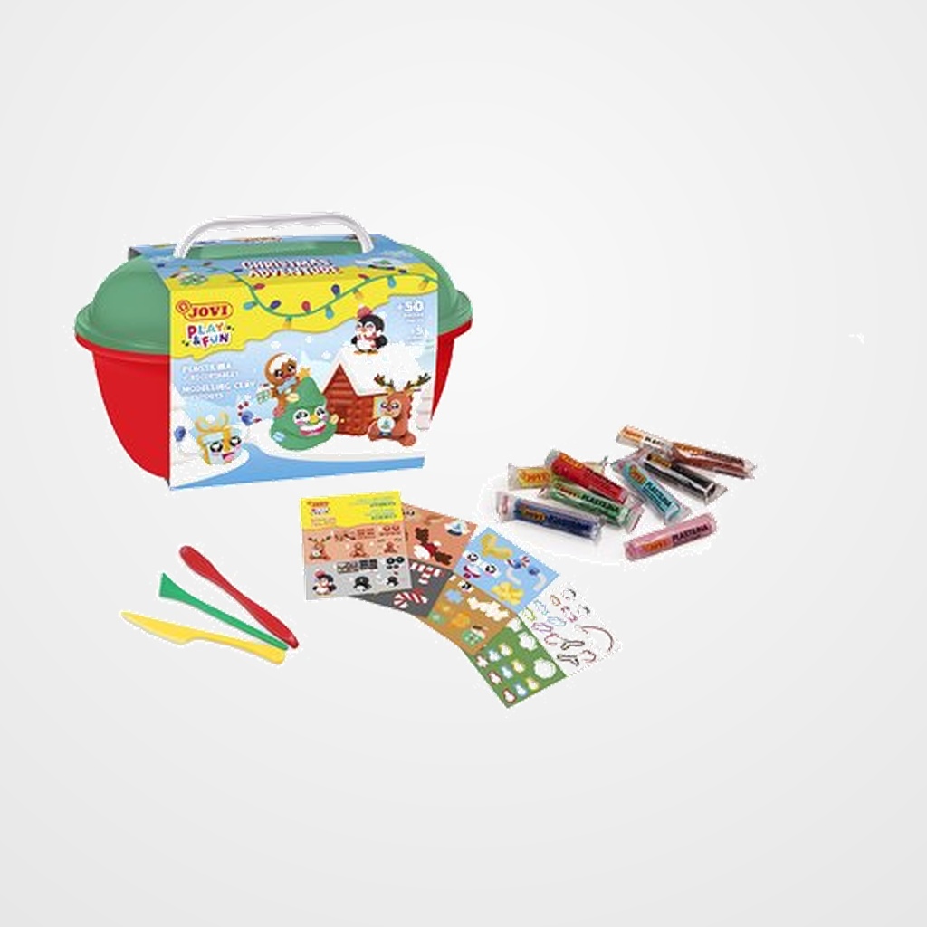PLASTILINA JOVI PLAY&FUN COFRE NAVIDAD CHRISTMAS ADVENTURE