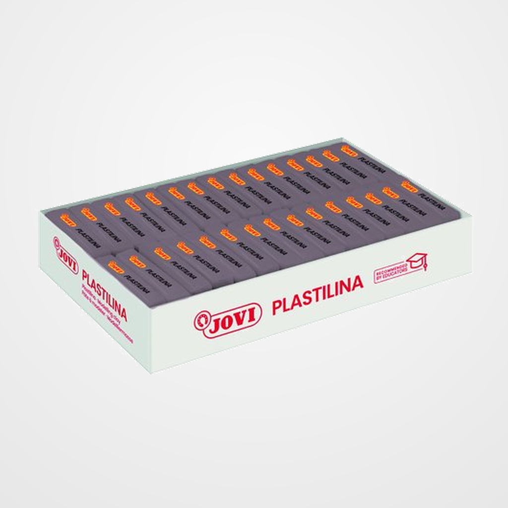 PLASTILINA JOVI 70 PASTILLA 50 gr. GRIS CAJA DE 30