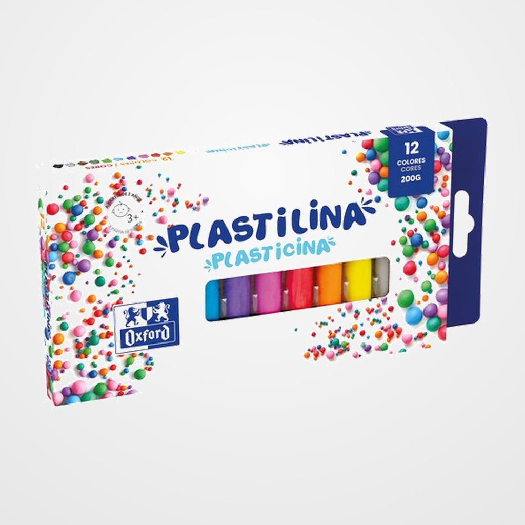 PLASTILINA OXFORD BARRA 15 gr. ESTUCHE DE 12