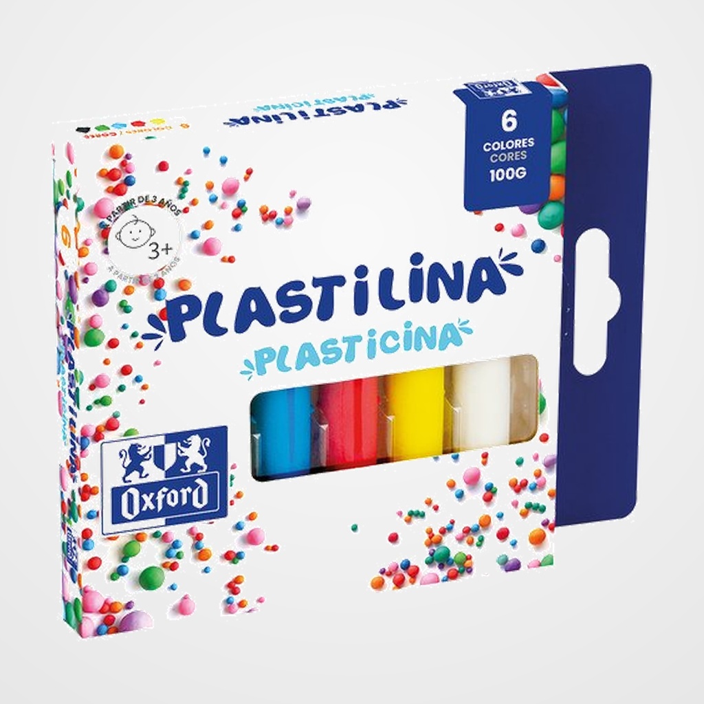 PLASTILINA OXFORD BARRA 15 gr. ESTUCHE DE 6