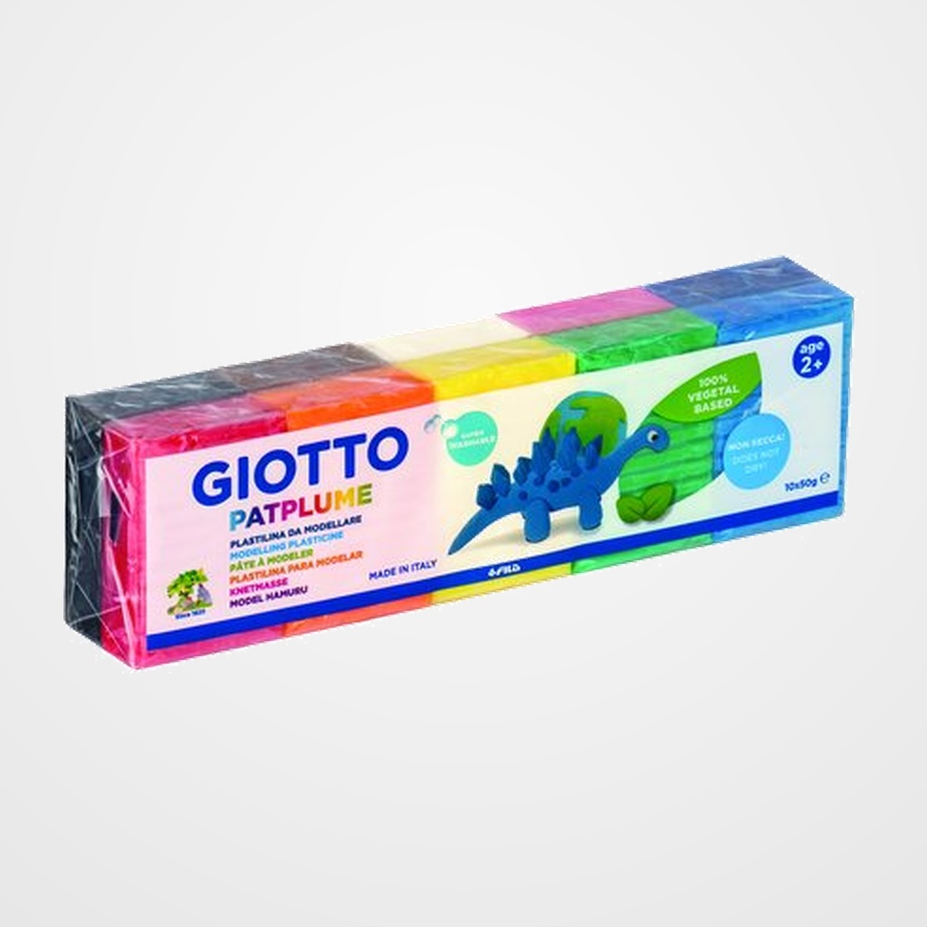 PLASTILINA PATPLUME 50GR CAJA DE 10 SURTIDAS