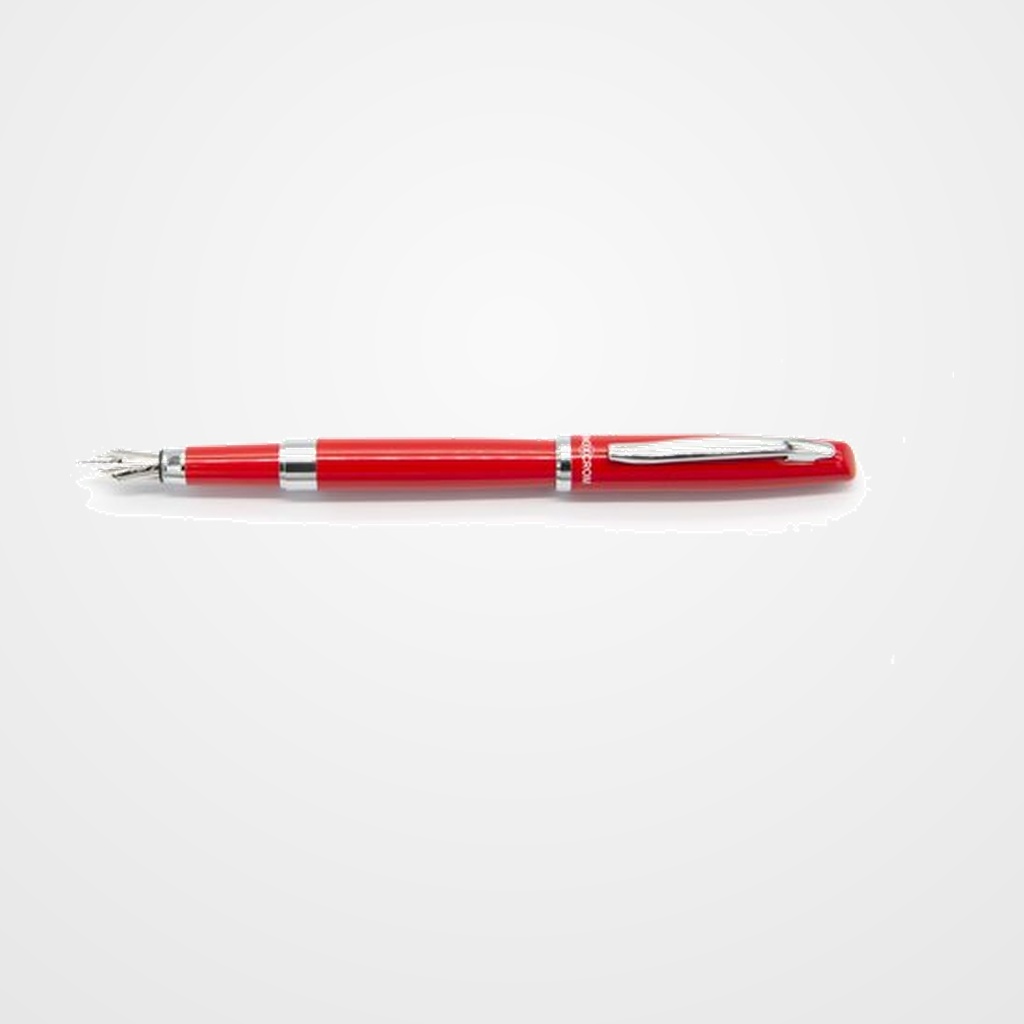 PLUMA INOXCROM PRIME METALICO LACADO ROJO