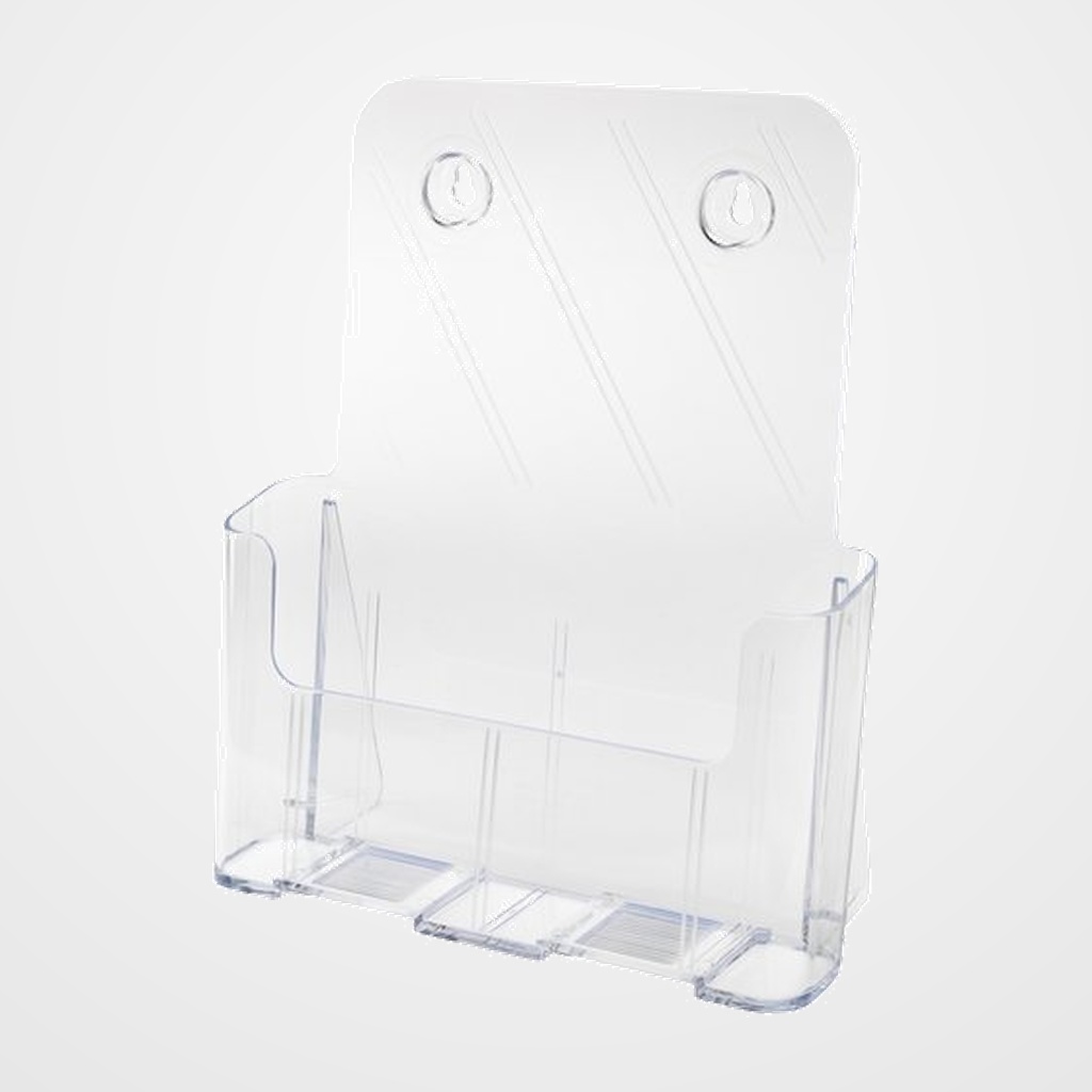 PORTAFOLLETOS SOBREMESA DEFLECT-O A4 VERTICAL 1 COMPARTIMENTO RESPALDO ALTO CRISTAL