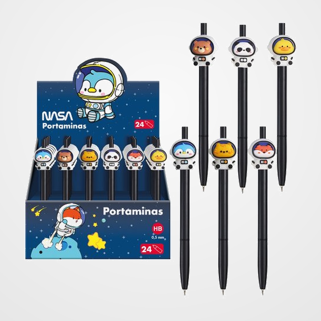 [62402787] PORTAMINAS DOHE NASA 0,5 mm SURTIDO EXPOSITOR DE 24 (6 mod.)