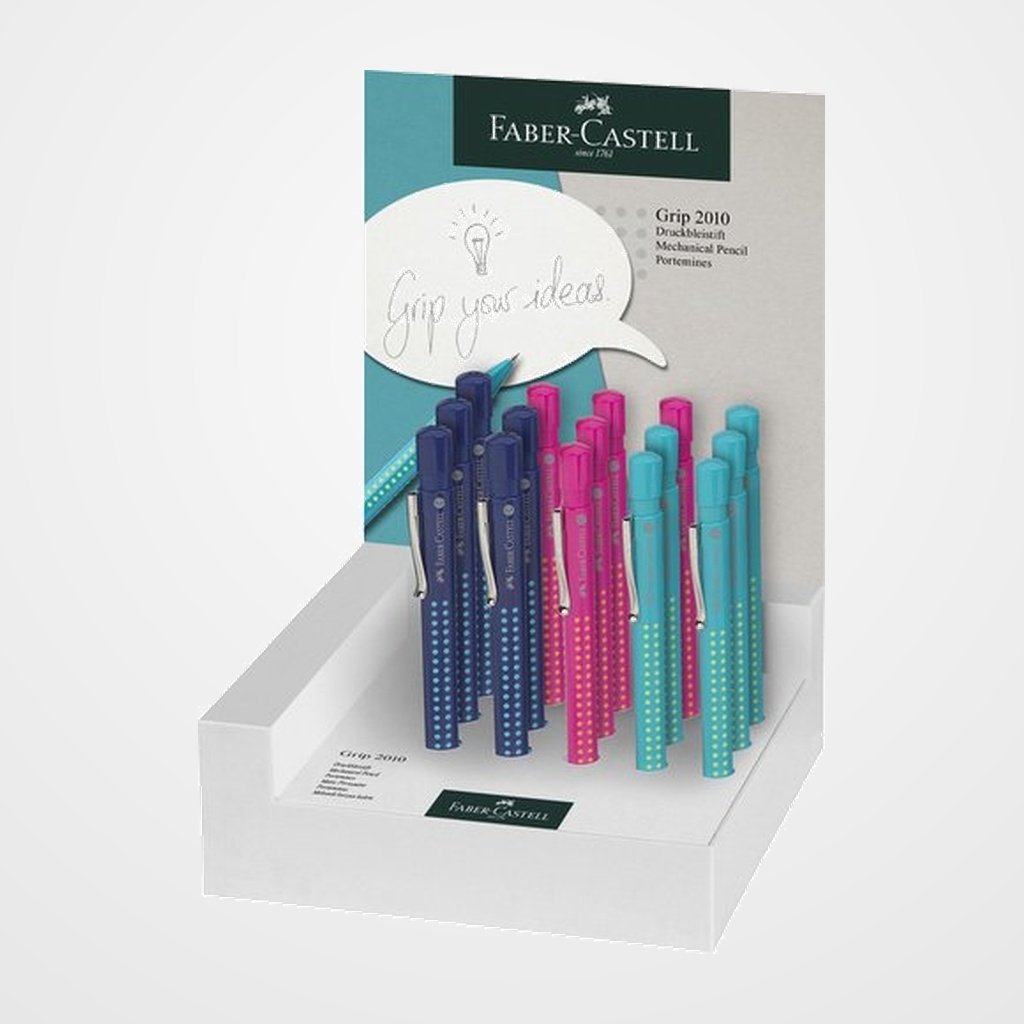 PORTAMINAS FABER-CASTELL GRIP 2010 0.5mm EXPOSITOR DE 15