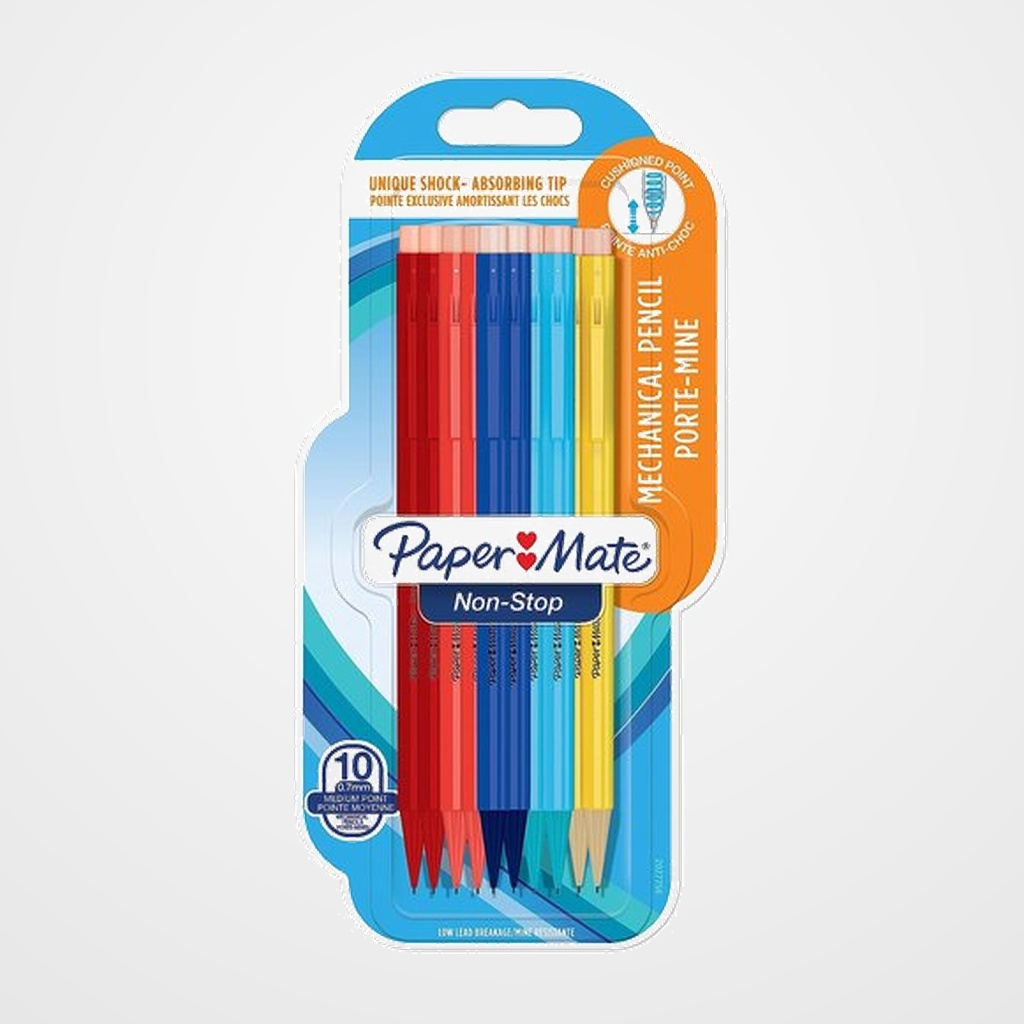 PORTAMINAS PAPER MATE NON STOP 0,7 mm BLISTER de 10