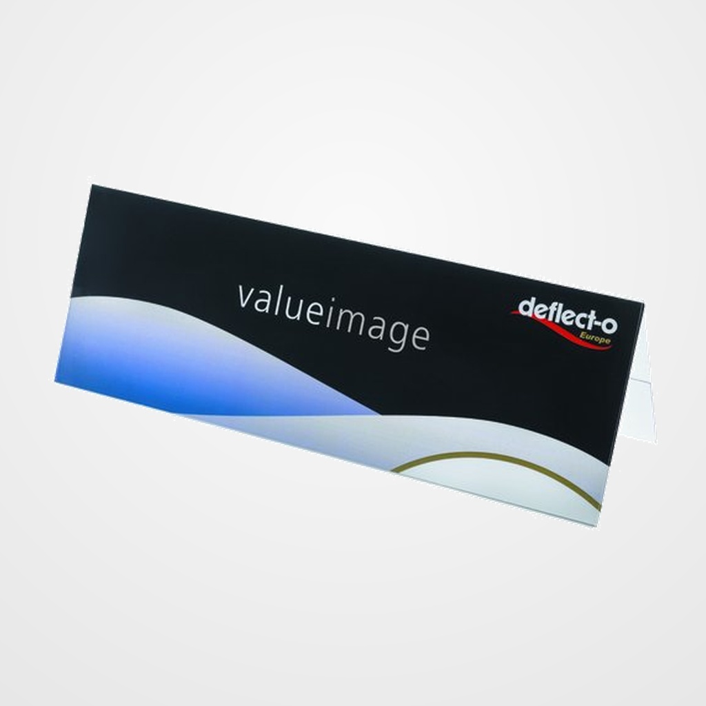 PORTA-NOMBRES MESA DEFLECT-O A5 PVC FLEXIBLE HORIZONTAL
