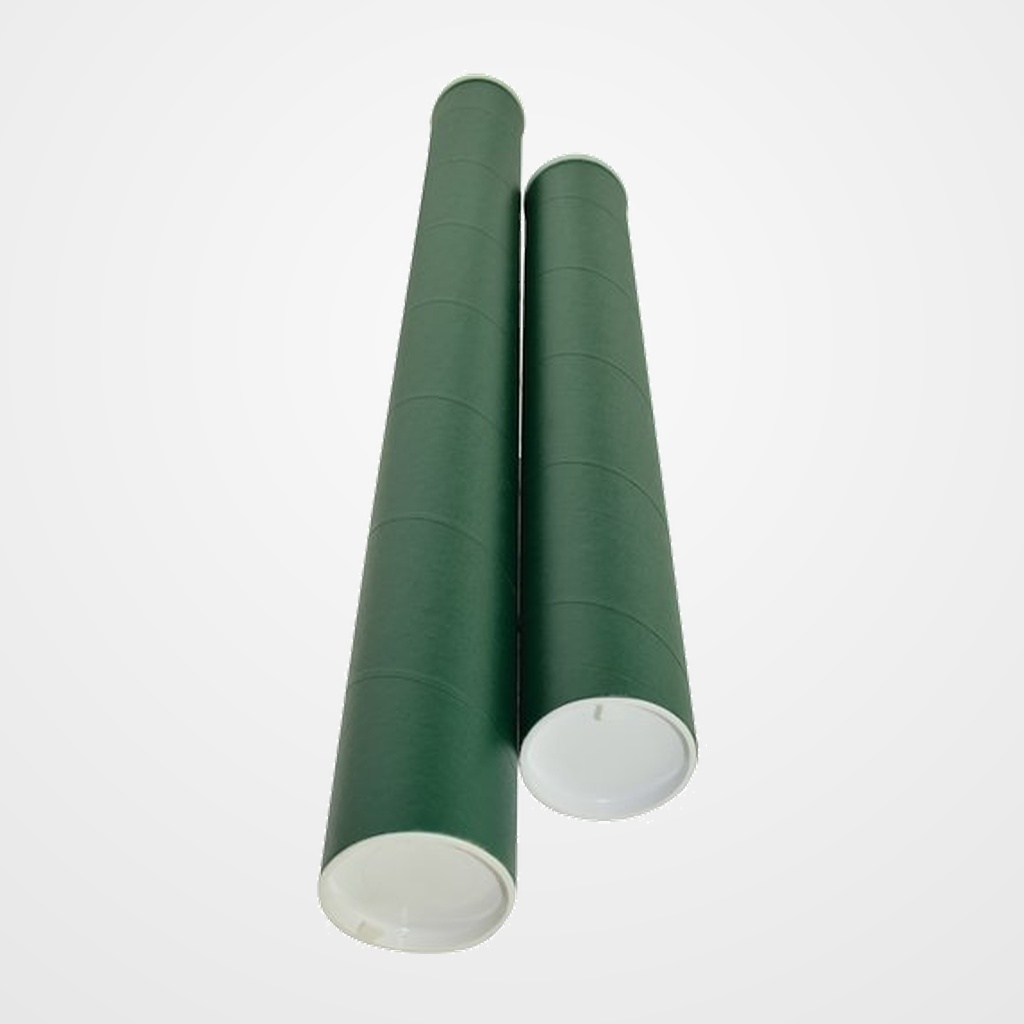 PORTAPLANOS para ENVIO CG TUBO CARTON VERDE 70x6,5 cm