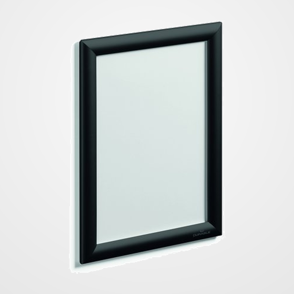PORTAPOSTER DURABLE MURAL MARCO ALUMINIO CIERRE CLICK A4 NEGRO
