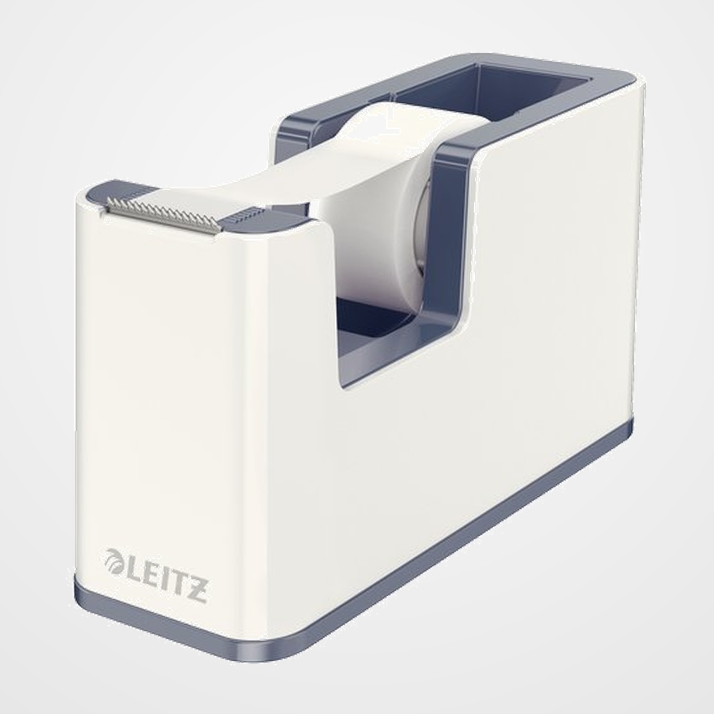 PORTARROLLOS LEITZ WOW DUALC/CINTA BLANCO y GRIS