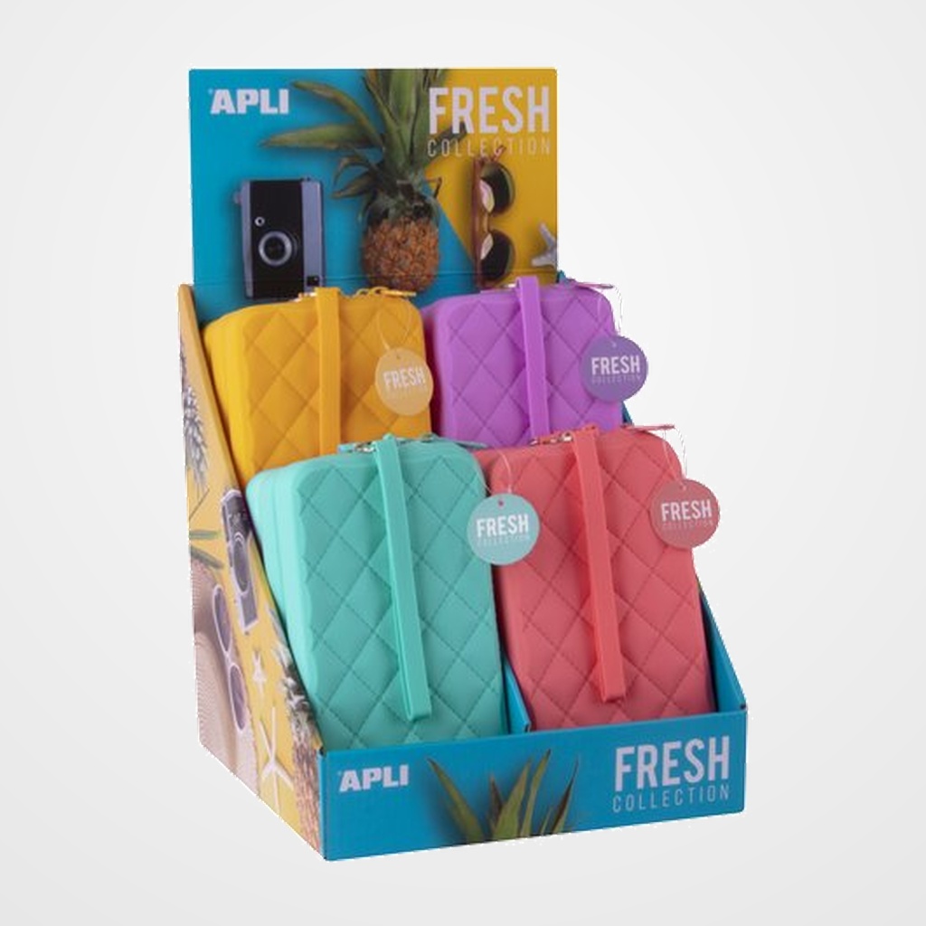 PORTATODO APLI FRESH SILICONA RECTANGULAR EXPOSITOR DE 12