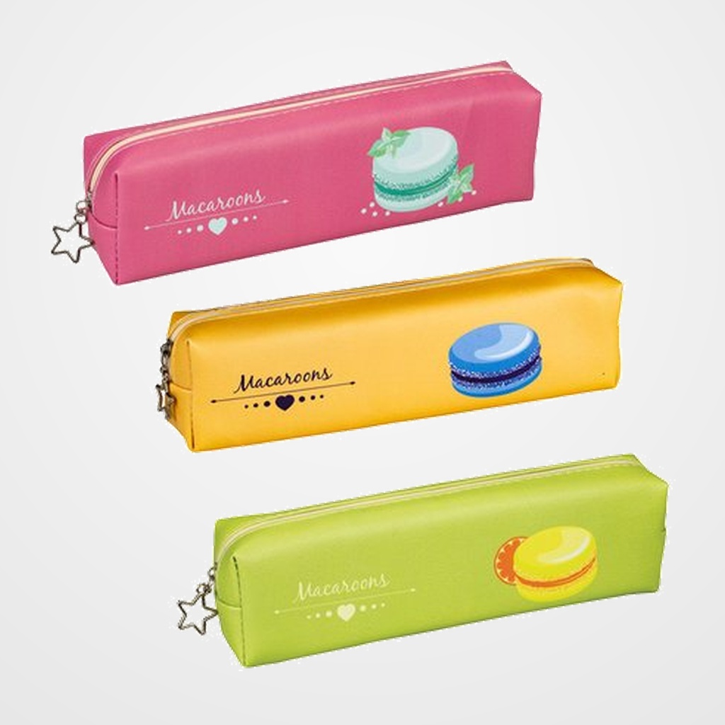 PORTATODO CENTRUM PVC 1 CREMALLERA RECTANGULAR MACAROONS SURTIDO