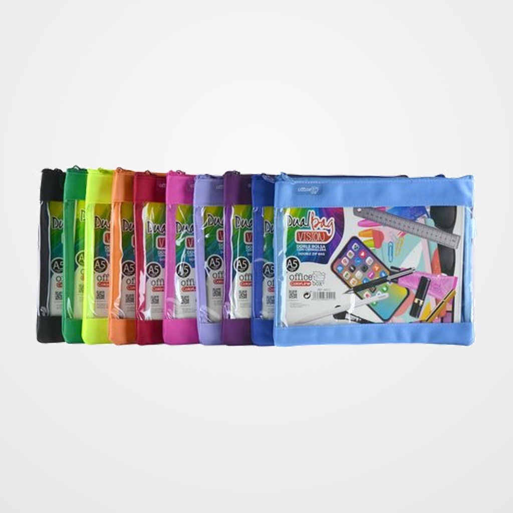 PORTATODO COLORLINE DUAL BAG A5 (250x200mm) (ideal para tablet, cuadernos, etc..)